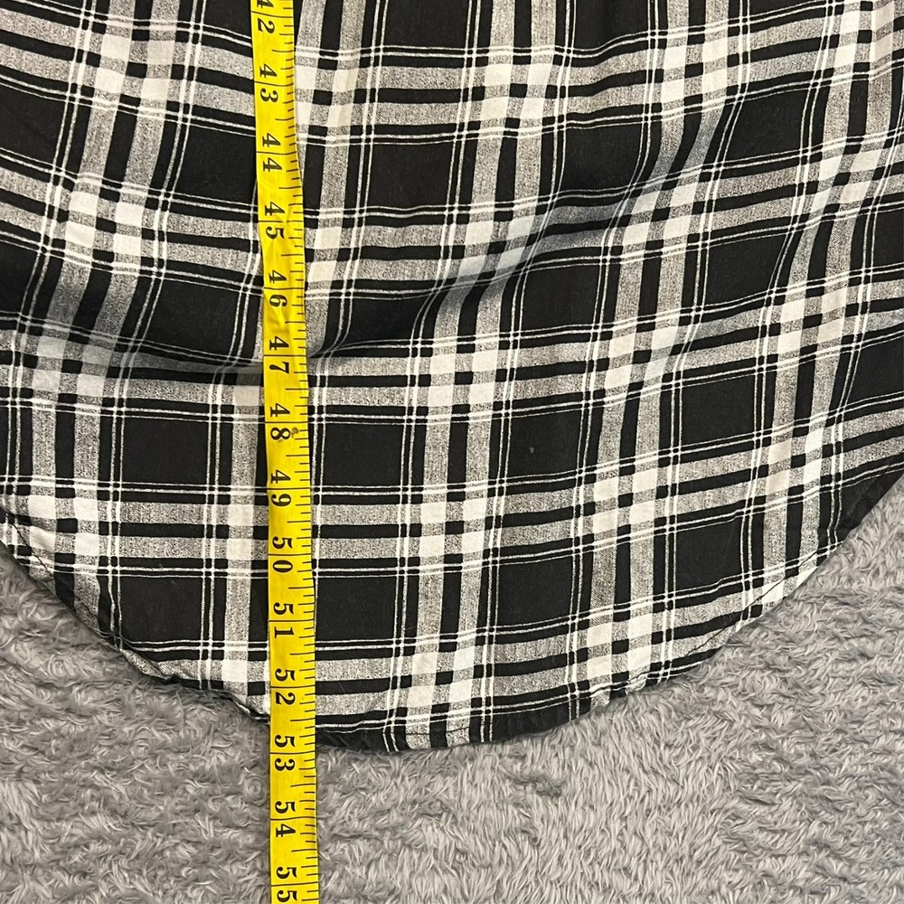 Live 4 Truth Plaid Shirt Dress‎ Duster 3/4 Roll Tab Sleeve Grunge Women's 22/24 - Picture 15 of 16